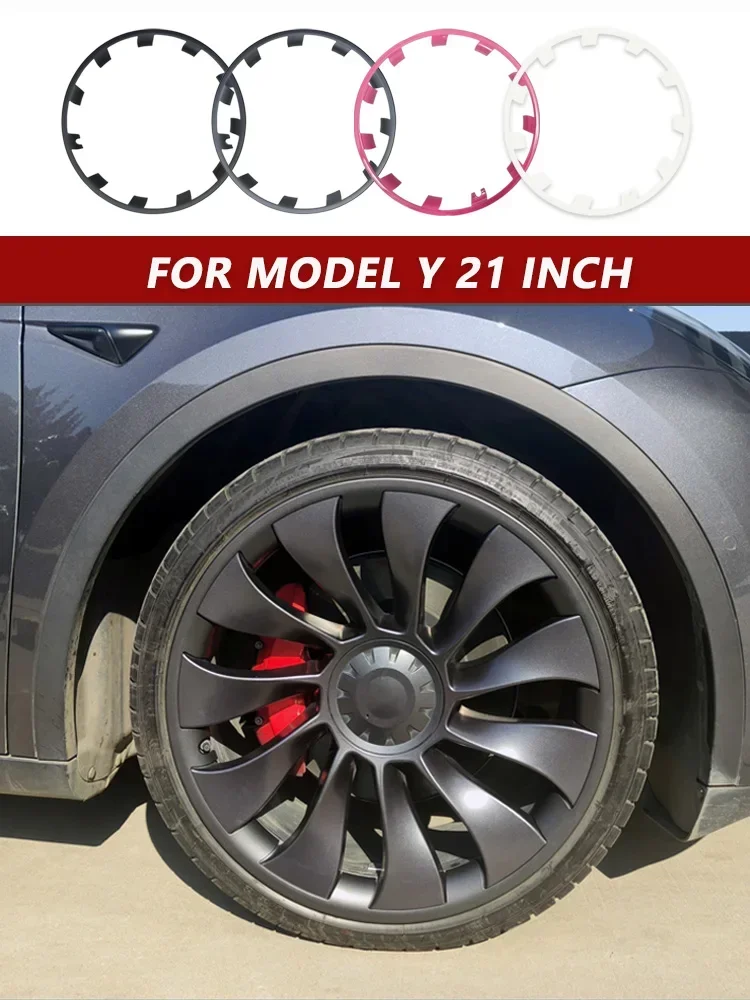 Dla Tesla Model Y 21-calowa felga piasty koła Ochrona łatach Ochraniacze ABS Osłony kół Akcesoria Auto Exterior 2018-2024 — zdjęcie 2