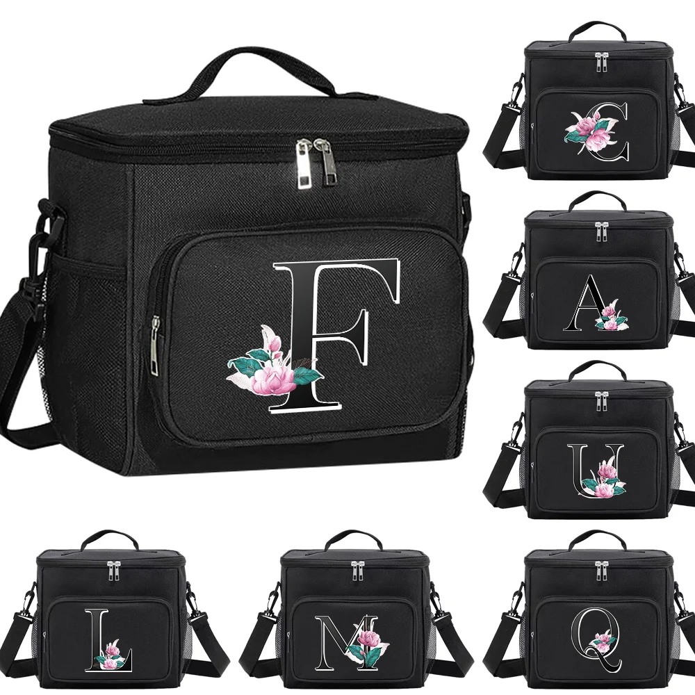 Isolierte Lunch-Taschen, Lunchbox, Thermotasche, Wasserdichter Camping-Organizer, Kühltasche, Lebensmittel-Aufbewahrungsboxen, Weißmarmormuster
