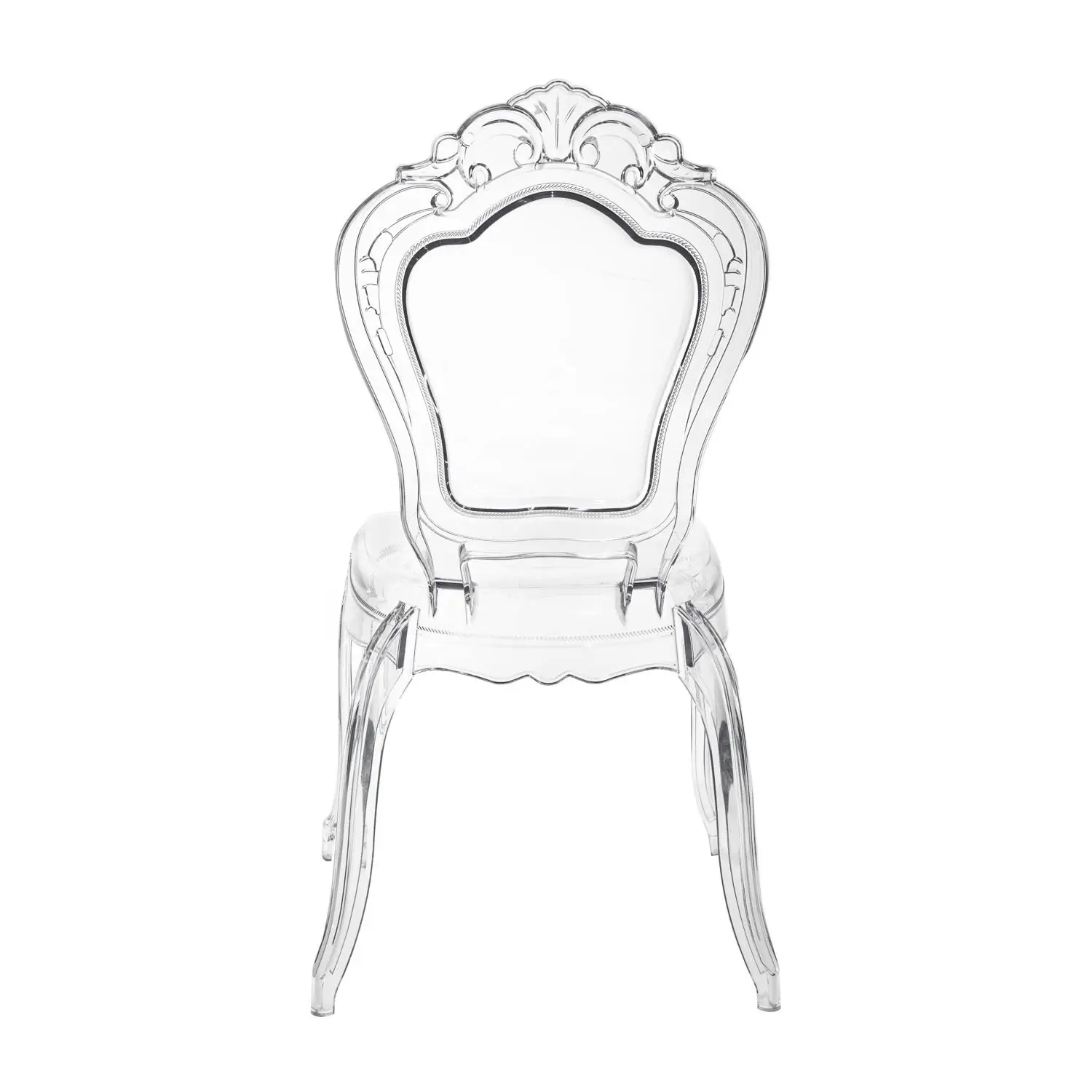 French Crystal Clear Plastic Tiffany Resin Chair Chiavari Event Acrylic Ghost Wedding Chairs