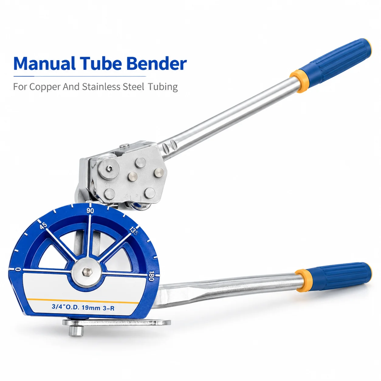 AOLIVIYA 1/2/3/4/5 Manual Tube Bender Copper Pipe Bending Tool Stainless Steel Tubing Bender HVAC Refrigeration 180 Degree VBT