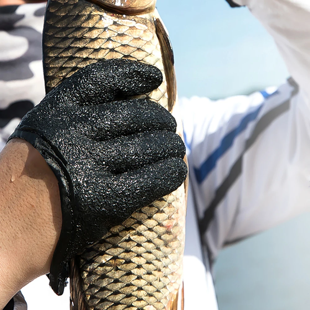 Gants de pêche imperméables pour la pêche, pour attraper des poissons, antidérapants, coupe durable, tricot, pour le travail, protection des mains,