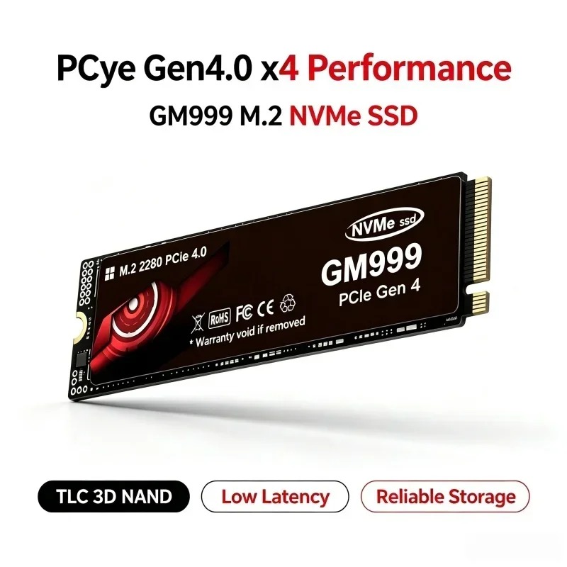 Internal Solid State Drive Hard Disk GM999 M.2 NVMe SSD 500GB 1TB 2TB 4TB 2280 PCle Gen4.0 x4 3500MB/s  for Laptop Desktop