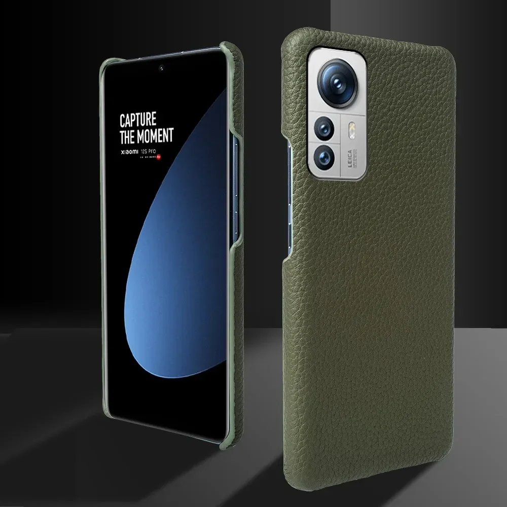 Luxury Litchi Grain Genuine Leather Case For Xiaomi 12 Pro 12X 13T 14Pro 12SUltra 12Lite Cover Back Etui Coque Shockproof Funda