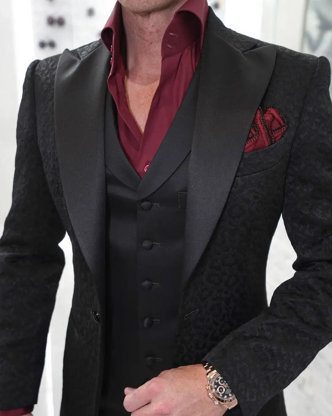 

Wedding Tuxedo Suit for Men Modern Serpentine British Style Jacket+Vest+Pants Formal Party Outifts Customize Fashion 3 Pcs