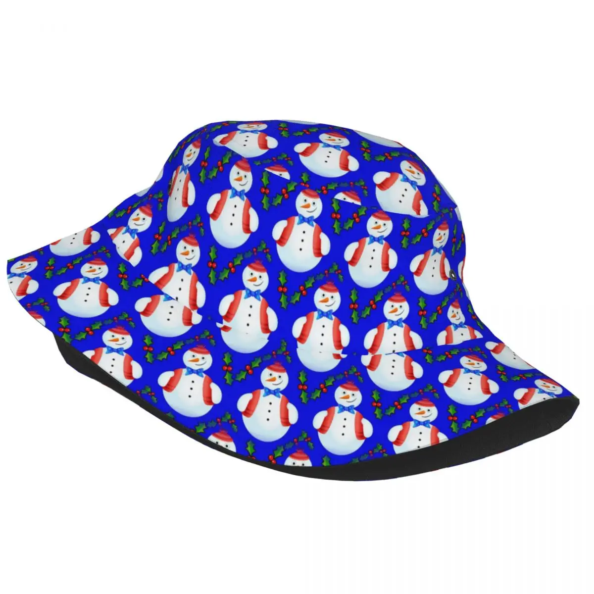 Vocation Getaway Headwear Blue Snowman Outfits Bucket Hat Kawaii Teen Sun Caps