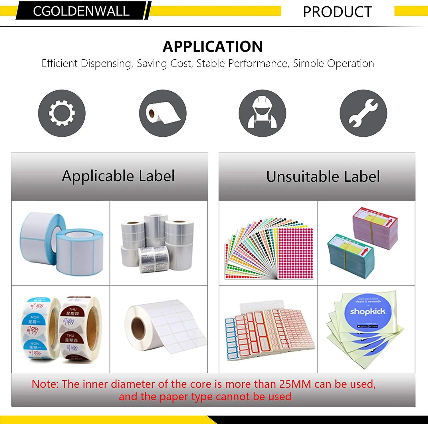 Automatic Label Dispenser Label Separator Automatic Counting Suitable for Label Length: 3-150mm Width: 4-140mm