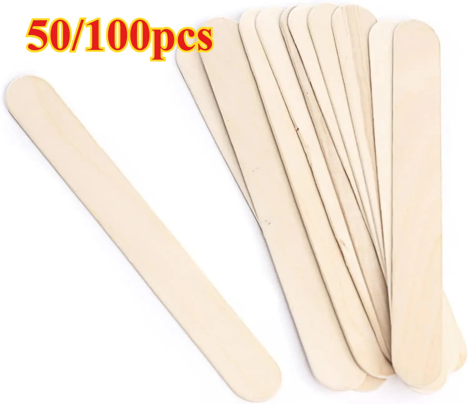 Palitos de Resina Epoxi para Mezclar, Palitos de Madera para Helado de 10cm, 50/100/150 Unidades, Suministros DIY para Manualidades, Arte en el Hogar y Aula
