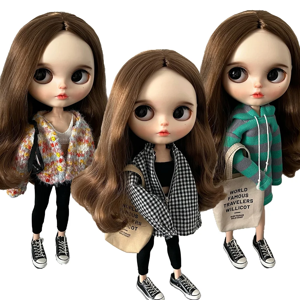 Blyth Doll Clothes Fashion Jacket, Coat, hoodie, Leggings, Tote Bag, Suitable for Azone, Obitsu Doll Accessories Girl Gifts