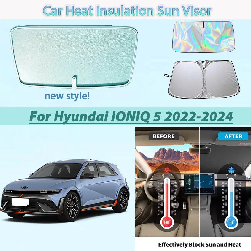 

Sun Visor Heat Insulation For Hyundai Ioniq 5 2022-2024 Front Windshield Sunshade