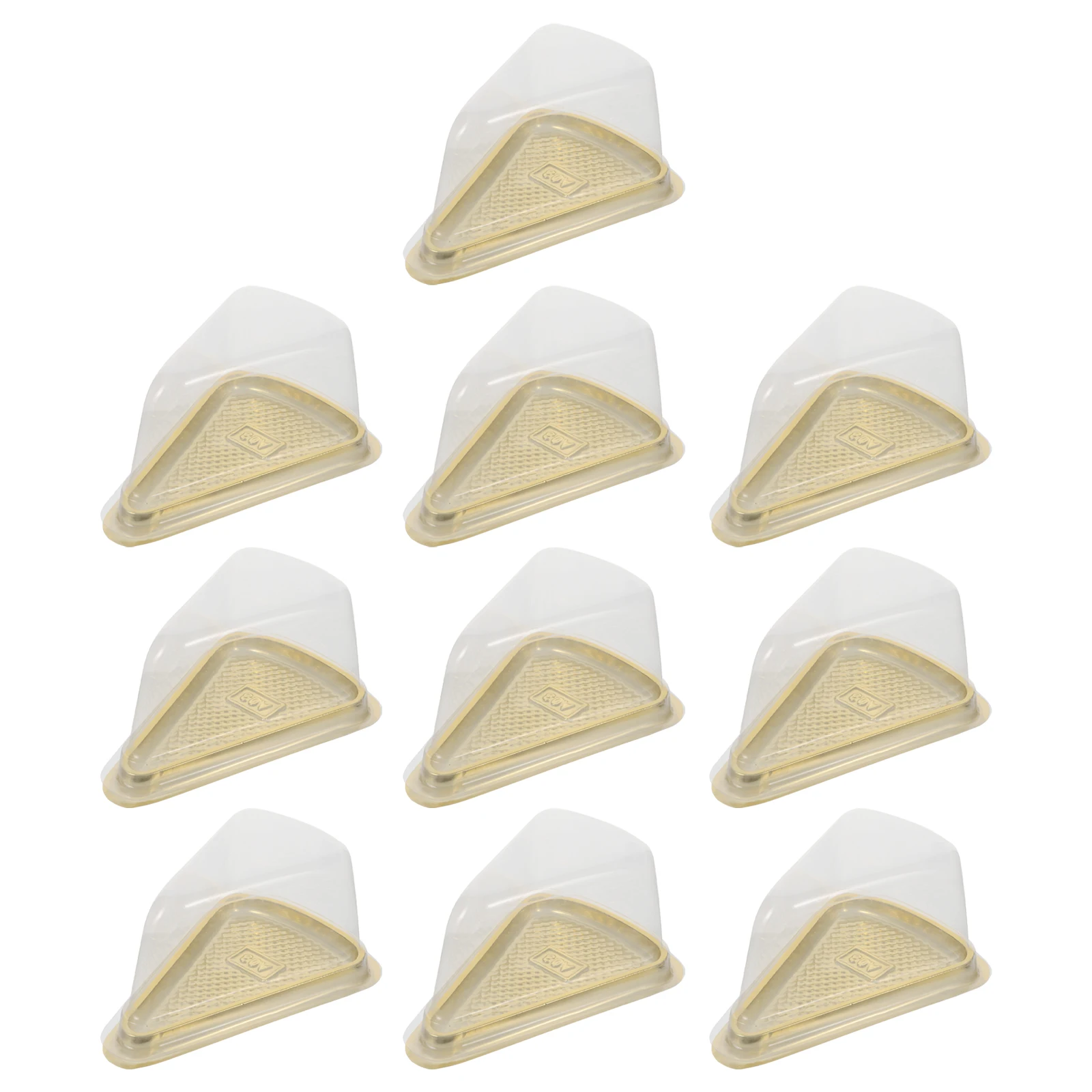 

100 Pcs Cake Packaging Boxes Lightweight PE Food Storage Triangular Bakery Chocolate Dessert Shop Healthy