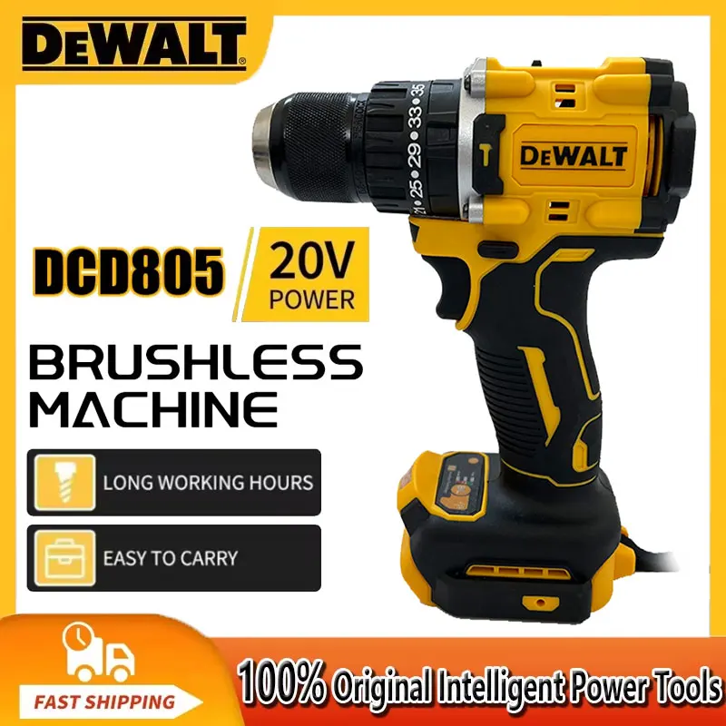 

DEWALT DCD805 Brushless Impact Drill Cordless Electric Screwdriver Multi-Function Hand Drill 20V Rechargeable Power Tool
