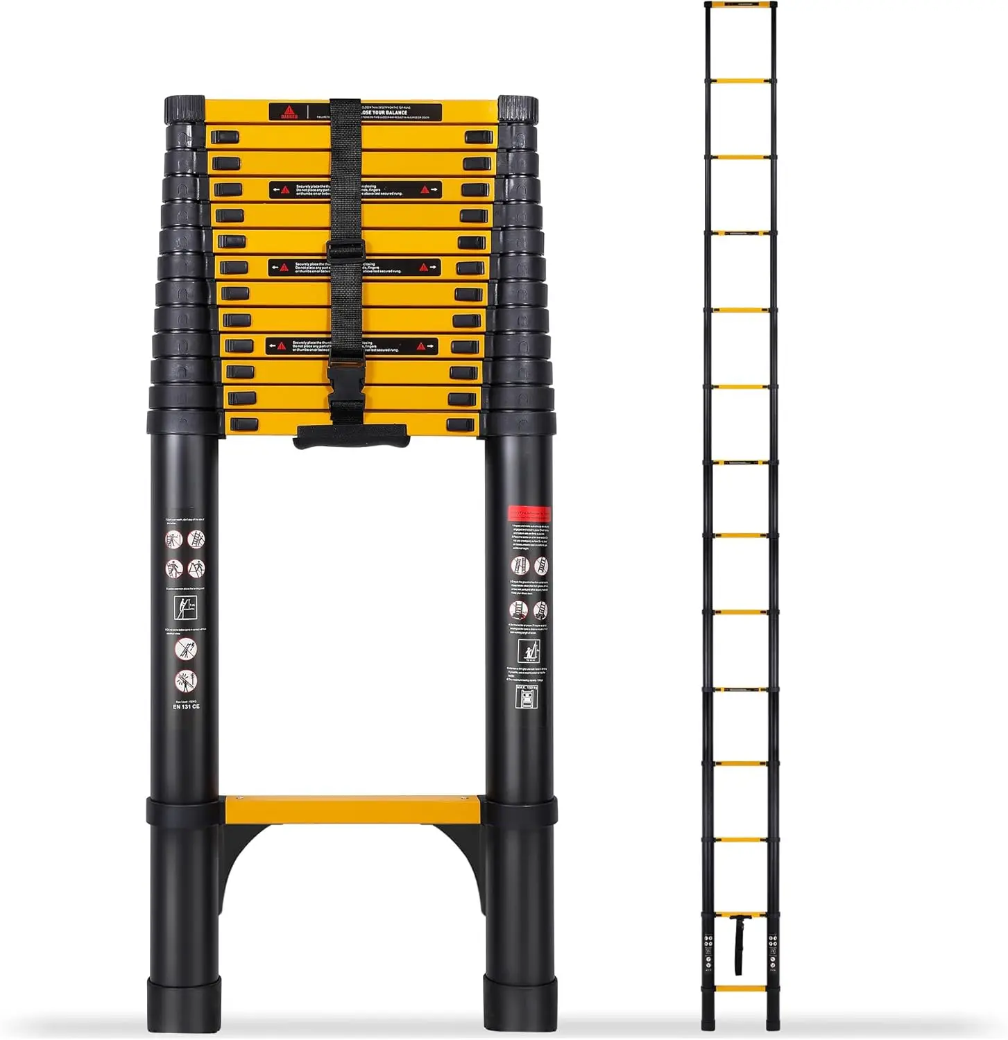 

Telescoping Ladder, Portable Extension Folding Ladder, Multi-Purpose Compact Telescopic Ladder for Household or Outdoor Work, 33