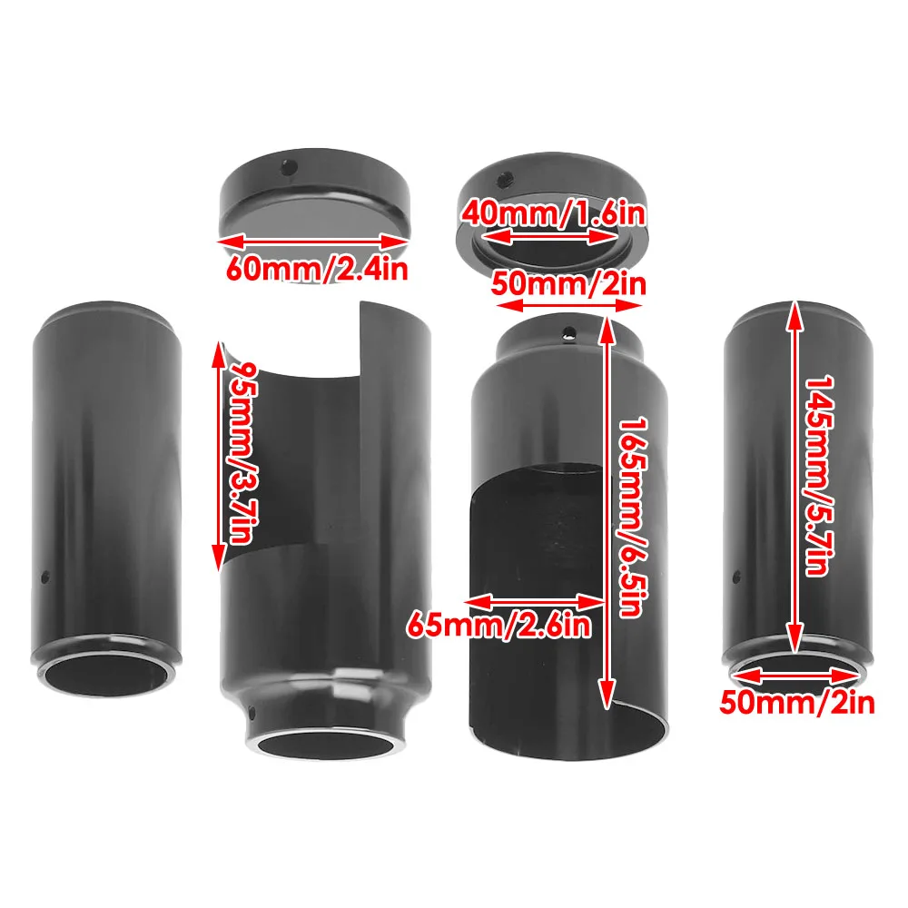 Motorcycle Front Upper Lower Fork Tube Cap Set Black For Harley Davidson Dyna 2006-2017