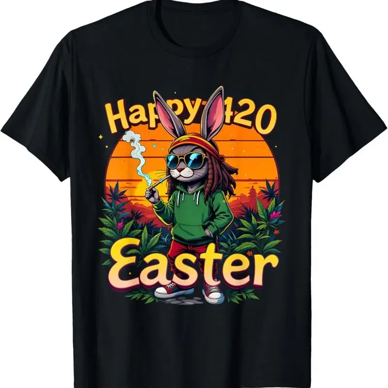 

Happy 420 Easter Funny Smoking Bunny T Shirt