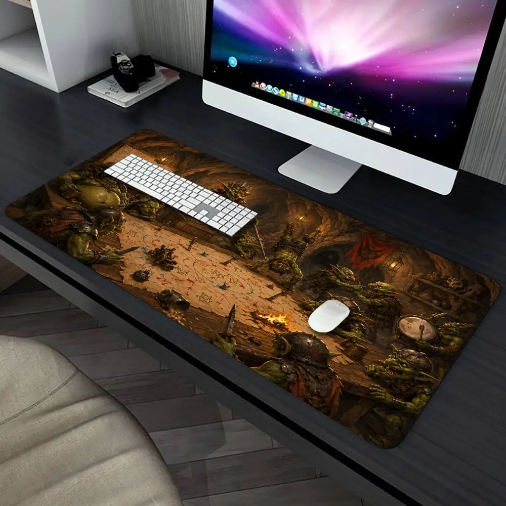 Large Card Gaming Mouse Pad Goblin Cave War TCG Playmat Anti-Slip Rubber Deskmat Office Desk Accessories Stitched Edges Game Mat
