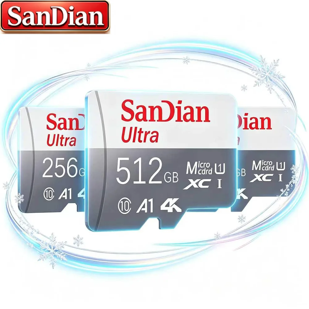 Secure High-Speed 512GB SD Card Micro TF Memory Card 128GB 64GB 32GB for Camera Gaming GoPro with Error Correction