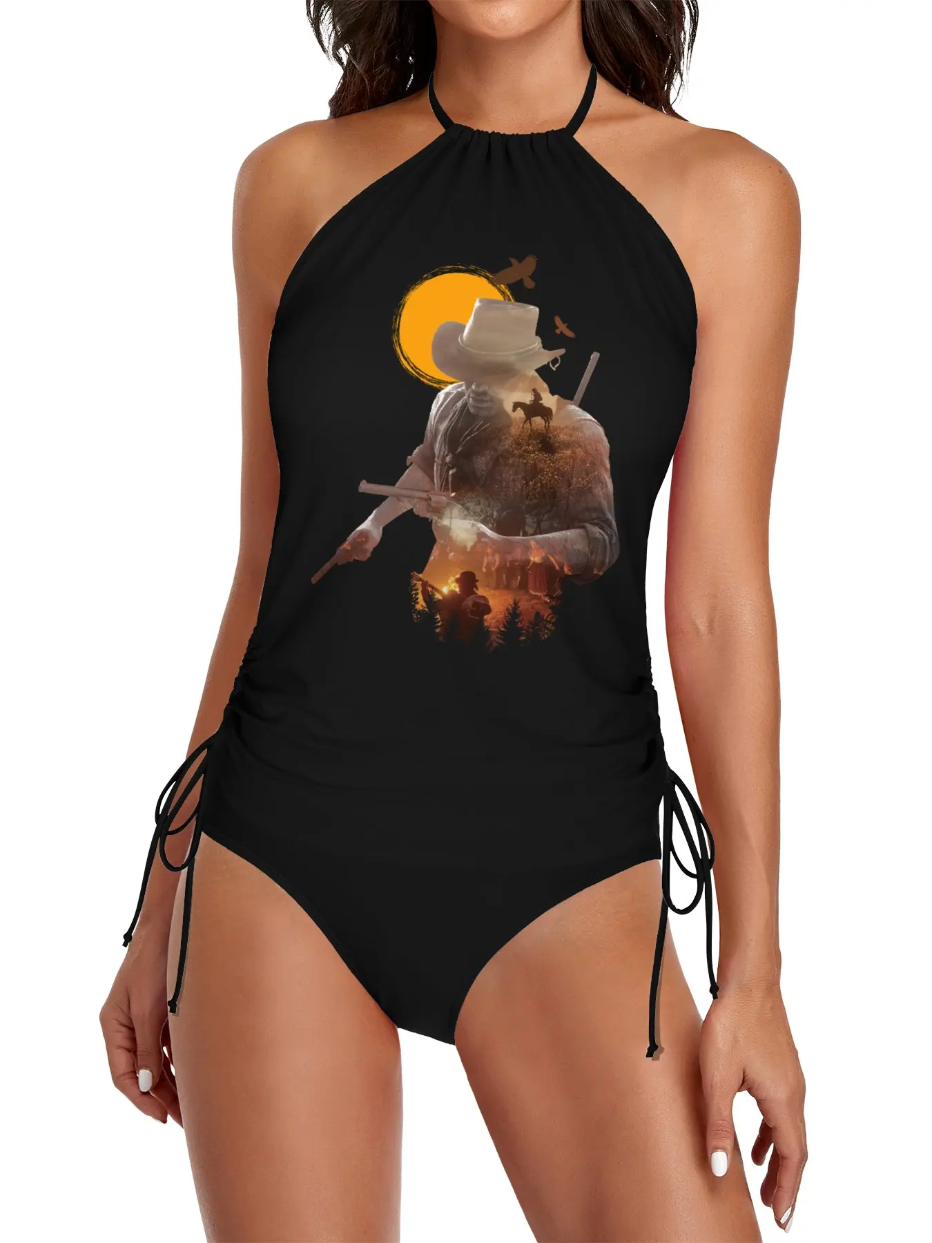 

Red Arthur - Redemption Artwork Split Swimsuit Set swimsuits women swimsuit 2025 female swimsuits 2025