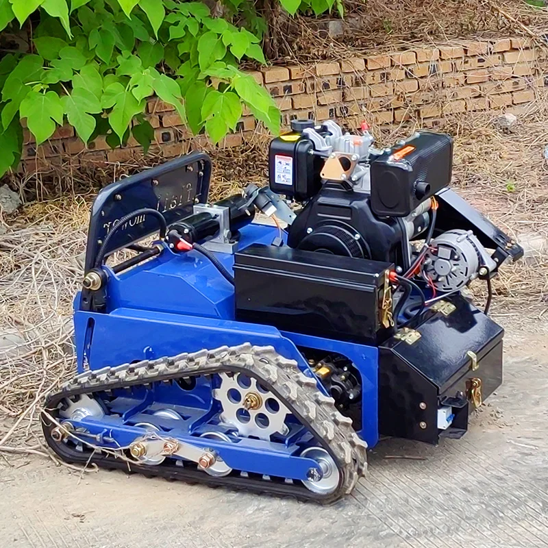 Customized Factory Sales Smart Self-propelled Remote Control Crawler Grass Cutter for Agriculture
