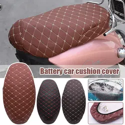 Juste de coussin de siège en cuir matelassé à carreaux pour moto, protection solaire 3D, coussin isolant imperméable, accessoires universels