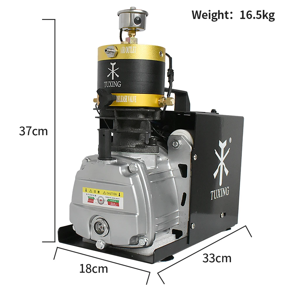 Imagem -04 - Tuxing-compressor de ar Elétrico Auto Stop para Inflator Scuba Alta Pressão Tanque de Mergulho Txes012 4500psi 300bar Pcp