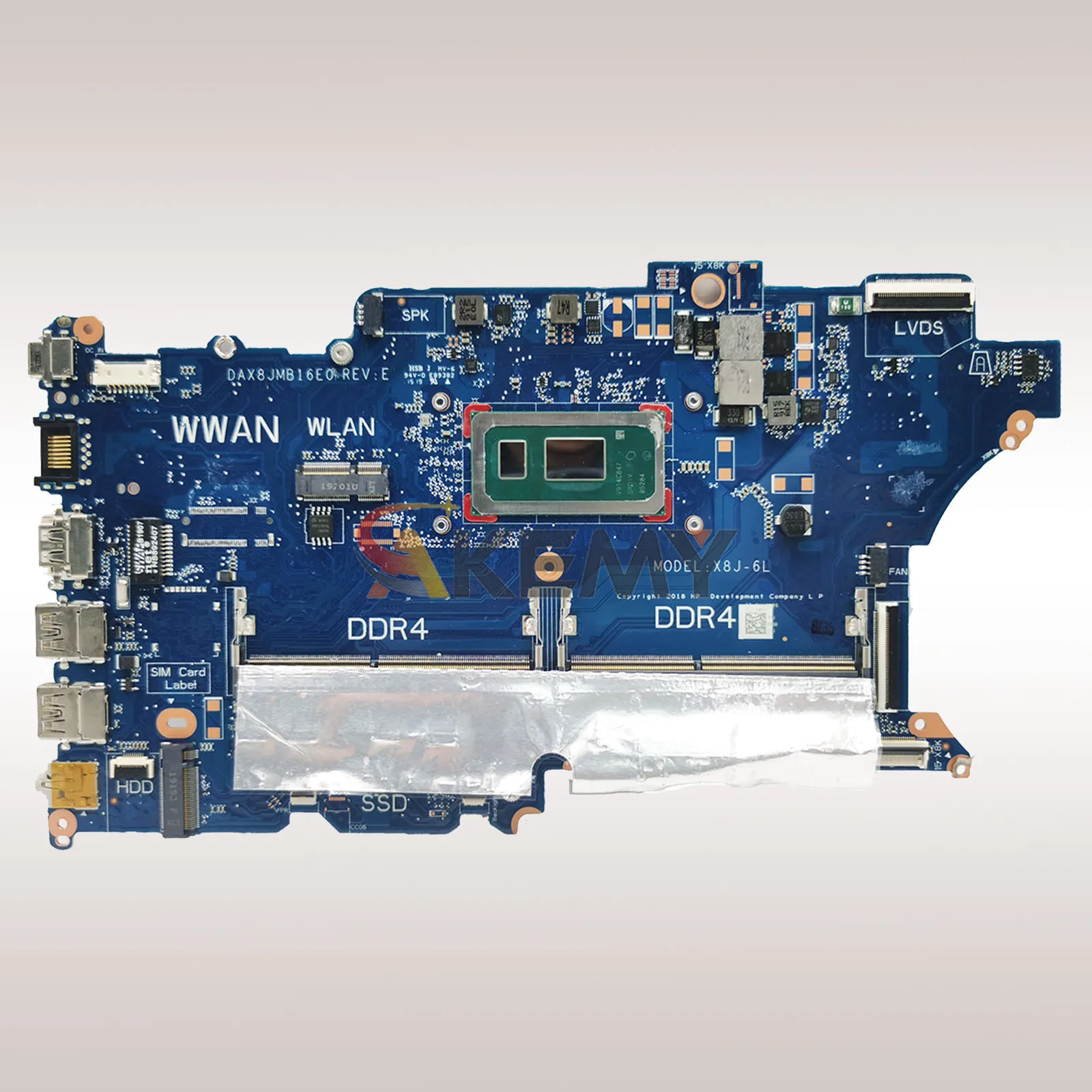 DAX8JMB16E0 pour HP ProBook 440 G6 450 G6 carte mère d'ordinateur portable avec i3 i5 i7 CPU DDR4 L44884-601 L44885-601 100% entièrement testé