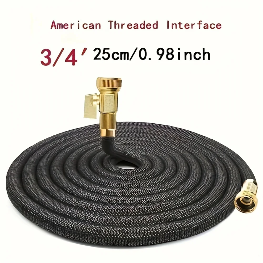 Us gauge 3/4 water pipe set triple magic telescopic tube high pressure car wash water gun garden watering garden hose