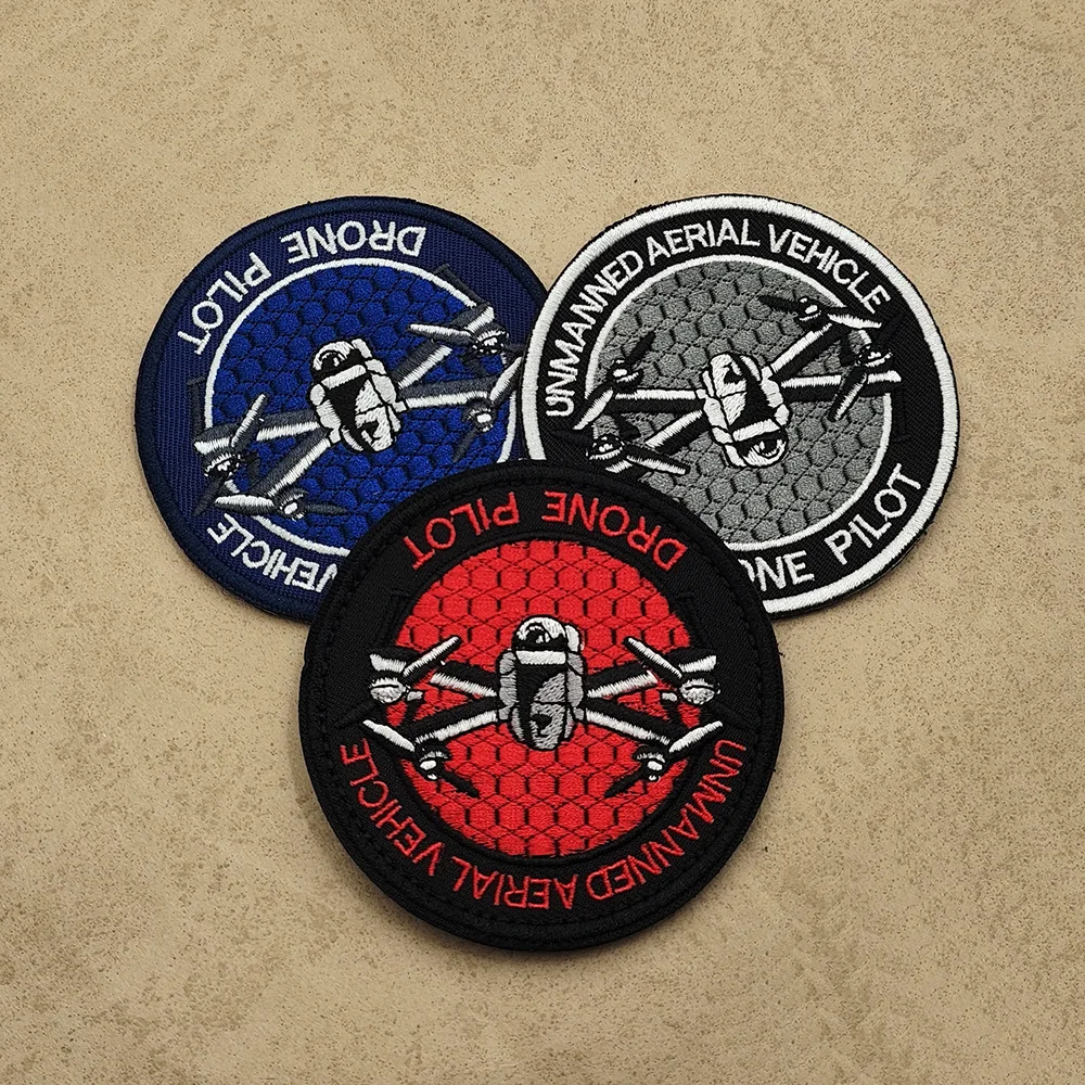New Drone Pilot Embroidered Honeycomb Tactical Backpack Morale Mark Magic Sticker Give Respect  Get Respect Embroidery Patches