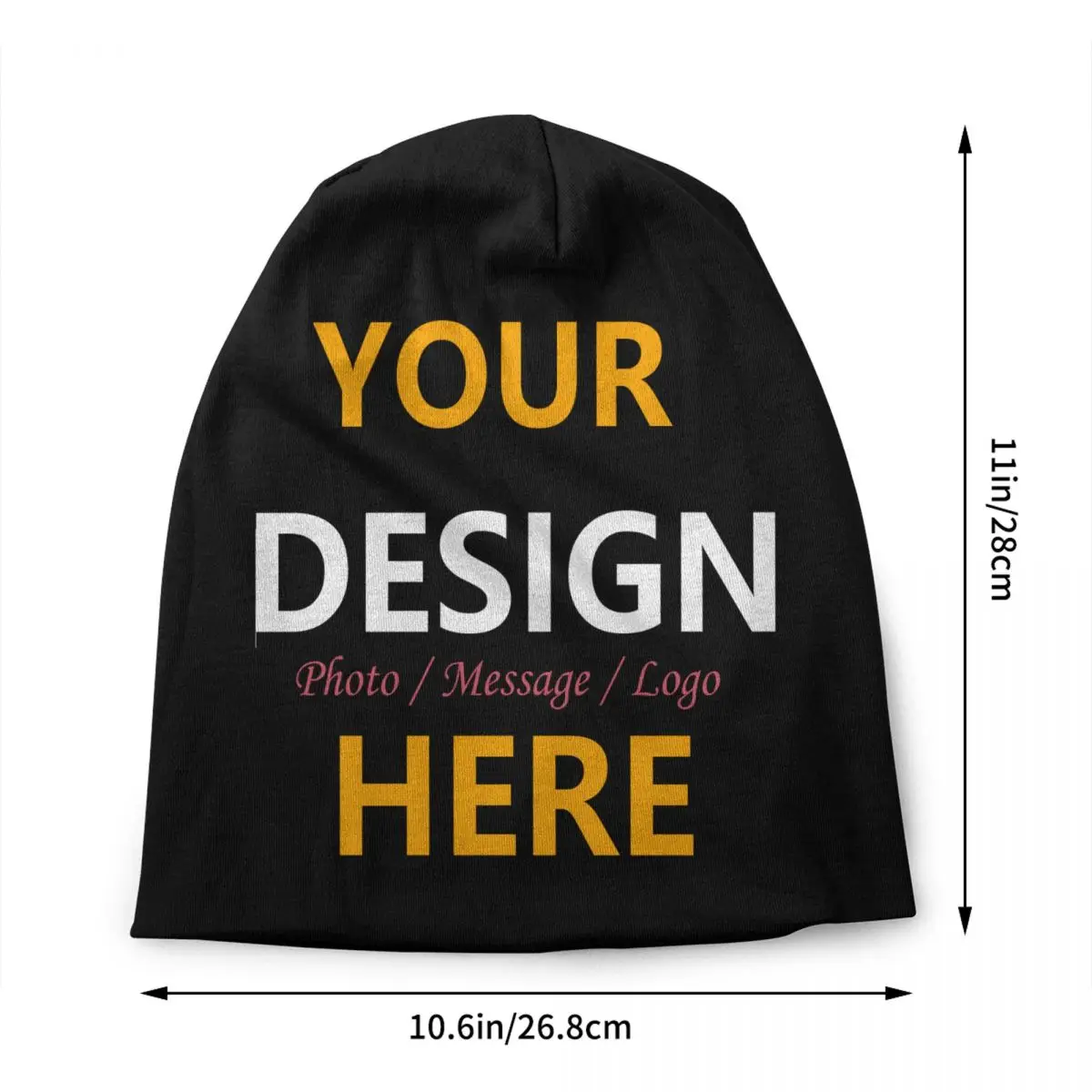 Custom Your Design Here Bonnet Hats Cool Knitting Hat For Winter Warm Personalized Customized Logo Printed Skullies Beanies Caps