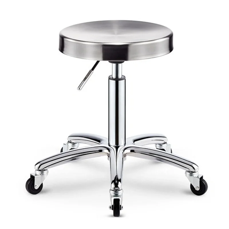 Stainless Steel Brushed Lifting Stool Explosion-proof Stool Barber Chair Bench Hairdressing Salon Rotating Stool Master Chair