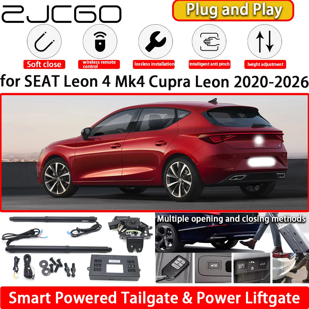 

ZJCGO for SEAT Leon 4 Mk4 Cupra Leon 2020-2026 OEM Automatic Electric Powered Tailgate Power Liftgate Tail Gate Lift Kit System