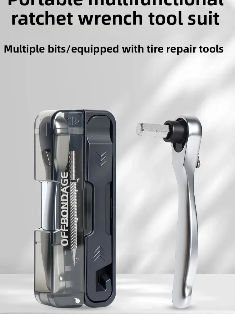 AliExpress NONE OFFBONDAGE Bicycle Tools Torque Wrench Hex Wrench Set Mini Portable Multi-tool Kit MTB Bike Tire Patch Repair Tools Tire Lever