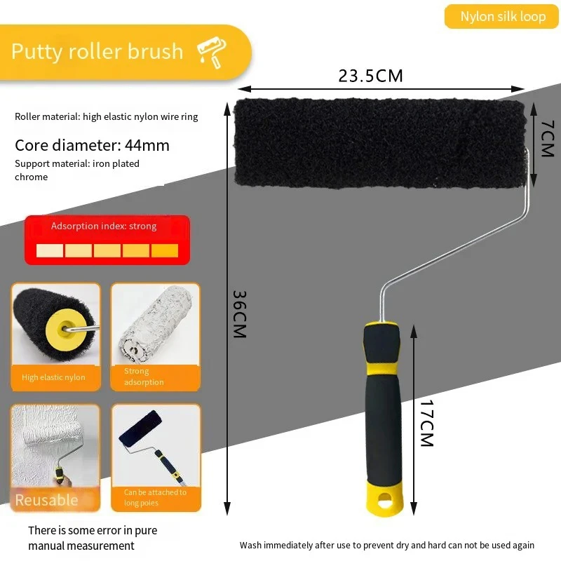 

Щетка для шпаклевки, настенный валик с текстурным рисунком, валик для сухих стен, композитный валик для гладкой штукатурки, строительный инструмент