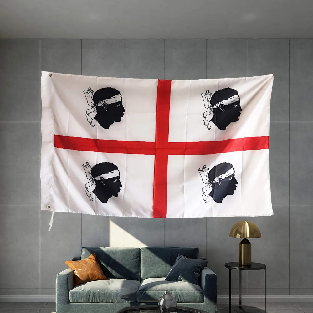 Italy Sardinia Flag Sardegna the Second Largest Island In Sicily Graphic Custom Printed Flag Polyester Design Outdoor Advertise