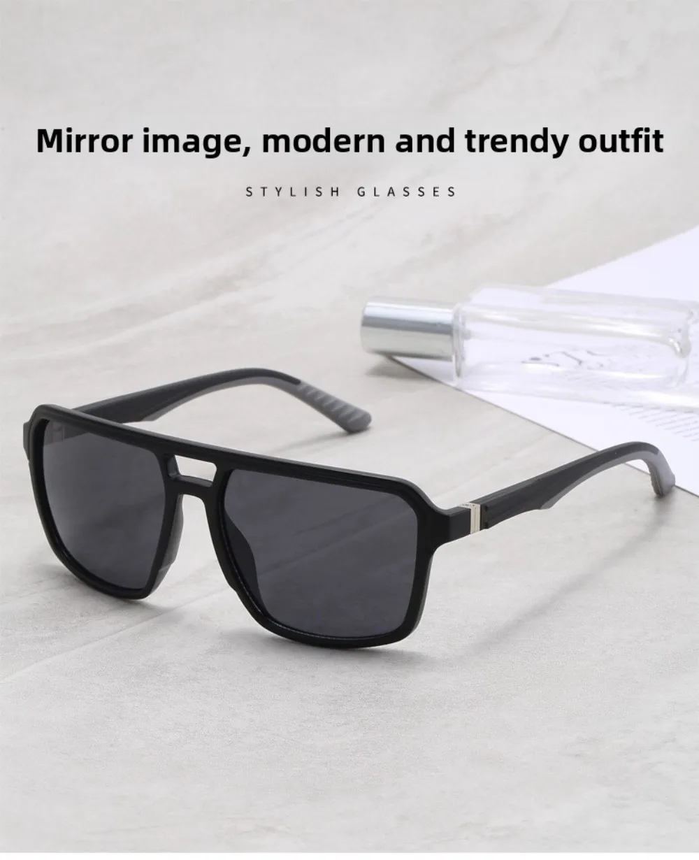 

New Fashion Trend Sunglasses UV Protection Sports Cycling Sunglasses Men's Double Beam Glasses Sun Protection Travel Driving