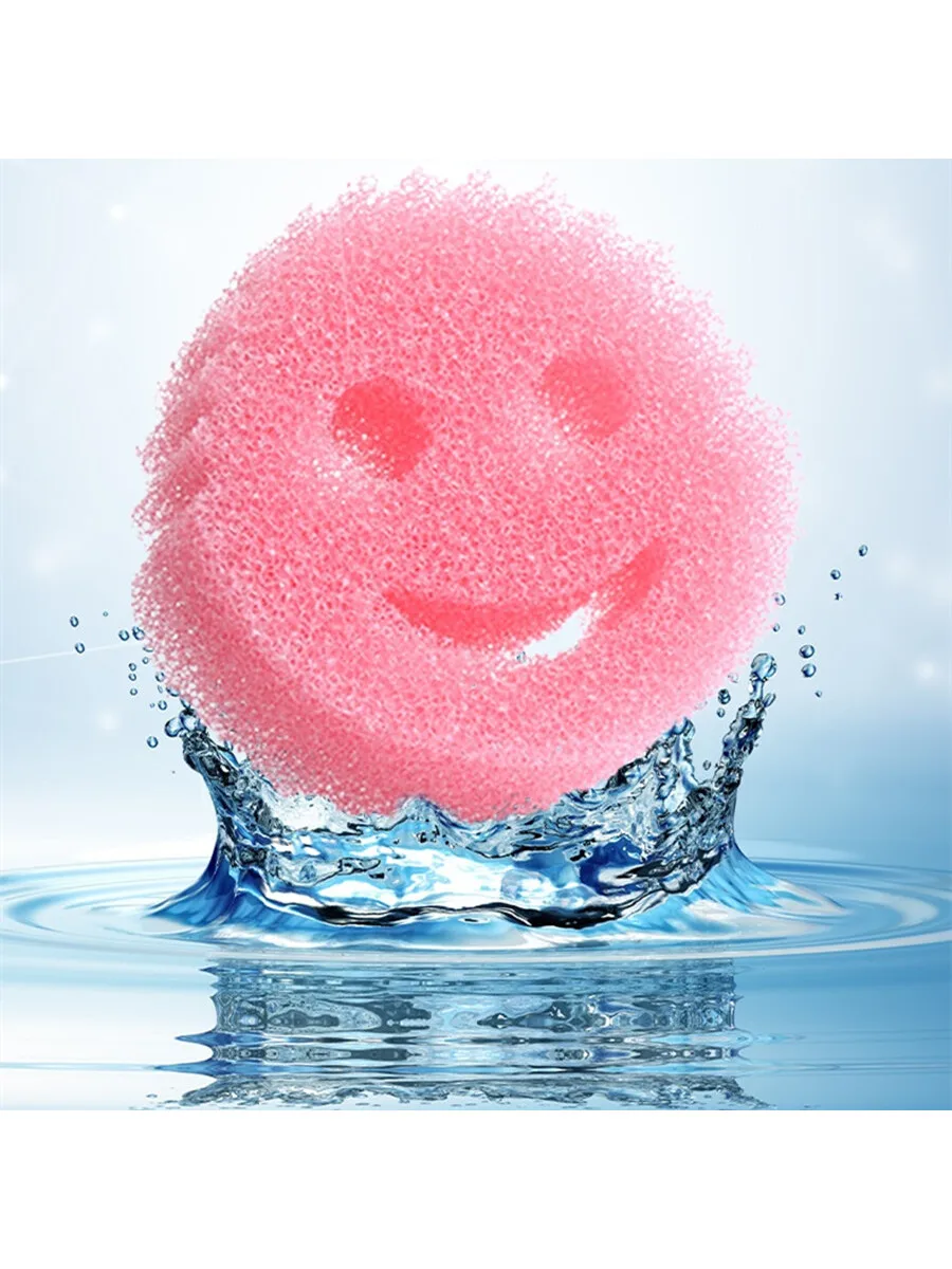 5pcs Smiling Face Magic Cleaning Wipe Kitchen cleaning tools dish washing brush For kitchen