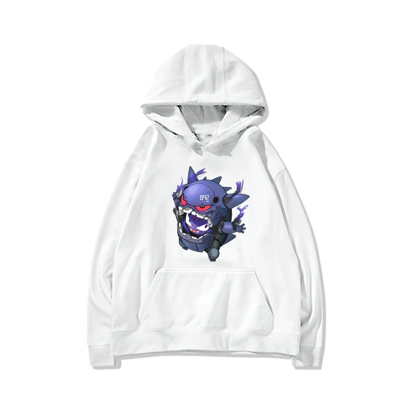 Pokmon Ghost Mech Harajuku Men's Cotton Hoodie Bible Verse God Loves You Hooded Women Y2k Vintage Sweatshirt Streetwear Top