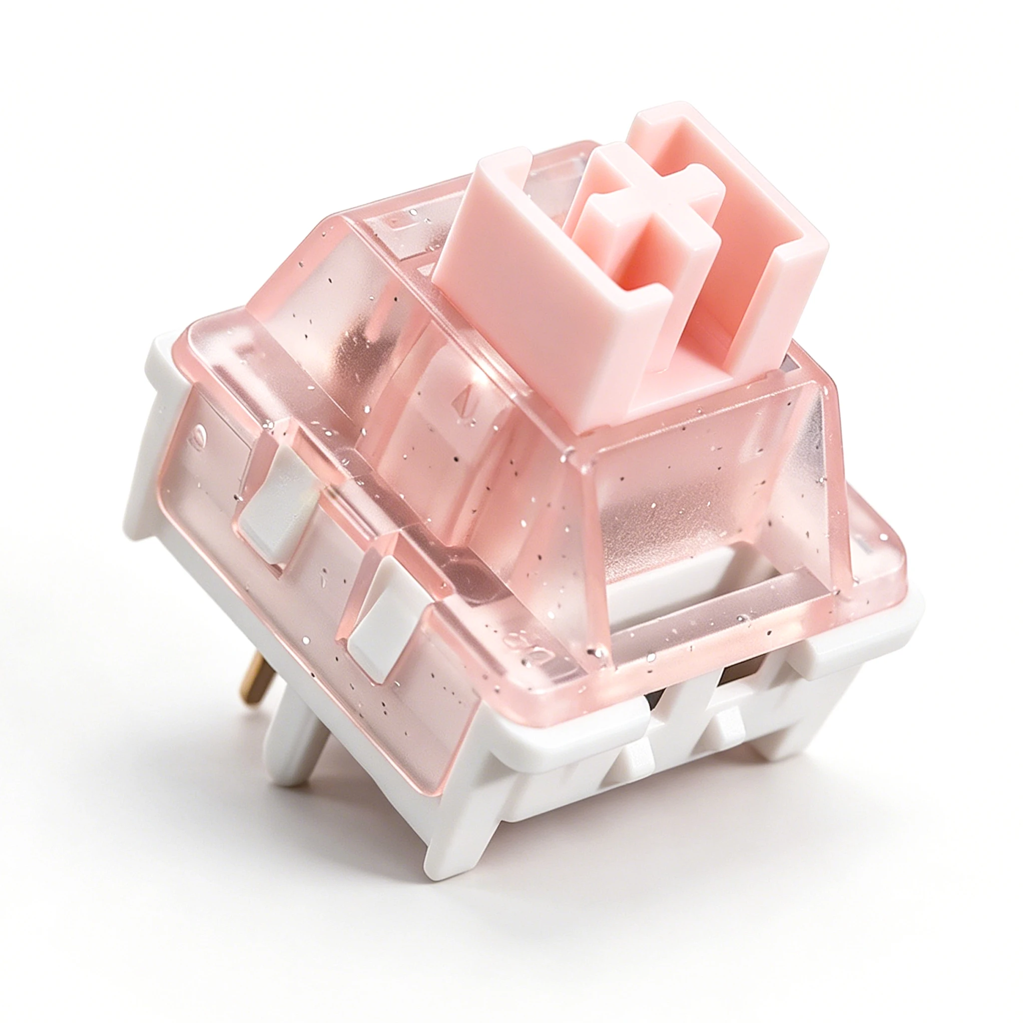 KBDiy Starry Sakura Switch 35gf 5-Pin Linear Creamy Switches Glitter Pink für individuelle DIY 60% Gaming mechanische Tastaturen mit POM-Stiel – Detail 4