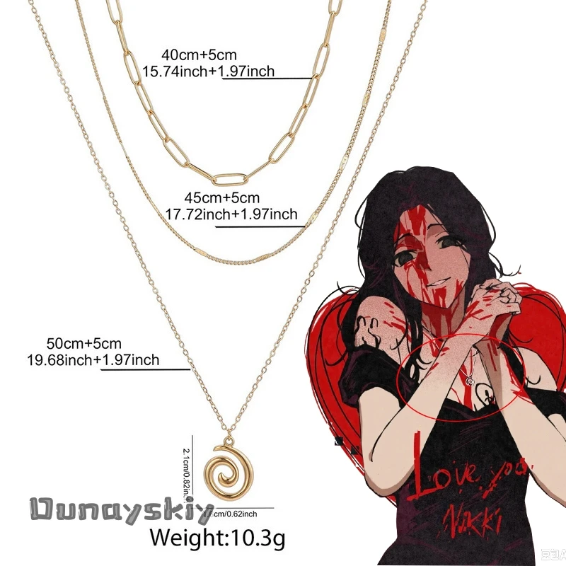 Obsession Nikki Letter Necklace Set With Cosplay Metal Earrings Halloween Decora Gift - Use case