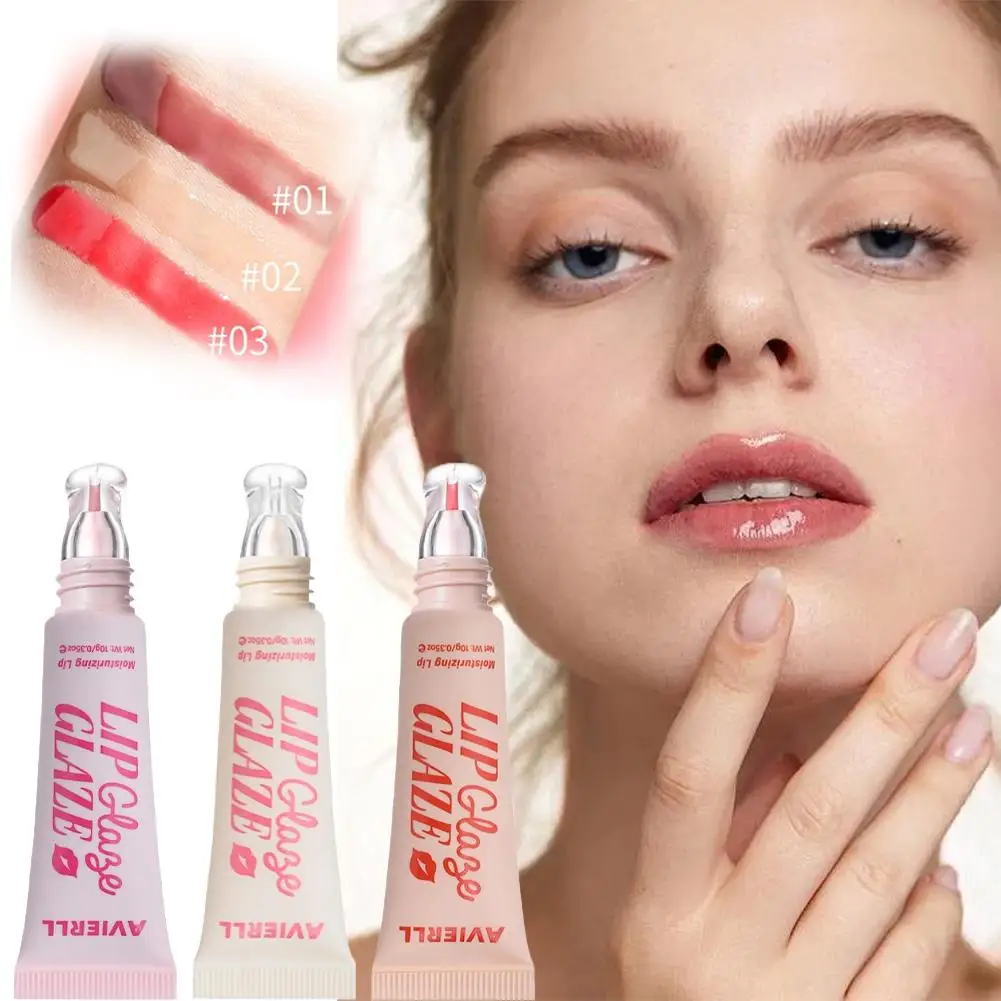 Brillo de labios hidratante con bálsamo labial hidratante líquido brillante, brillo de agua, lápiz labial hidratante