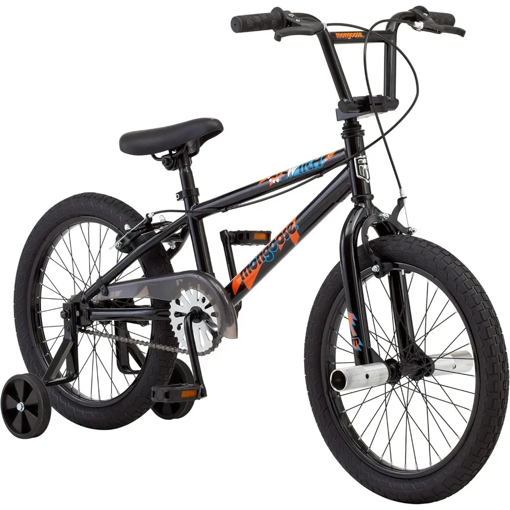 

%a Switch and Stun BMX Style Kids Bike, for Boys and Girls Bicycle Ages 5-8, 18-Inch Wheels, Low Stand Over Steel Frame