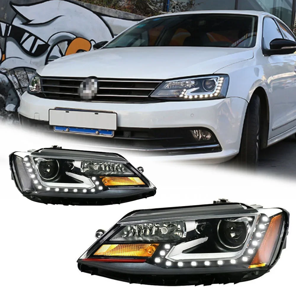 

LED HeadLights For VW JETTA 12-18 EU US Version Style Full Led DRL Car Head Lamp Assembly Signal Accessories Modified Lamp