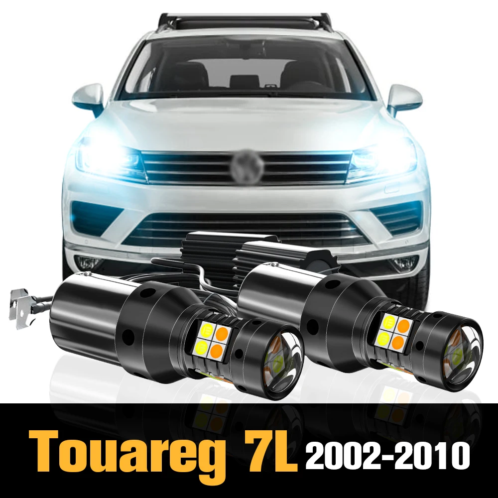 

"2pcs Canbus LED Dual Mode Turn Signal+Daytime Running Light DRL Accessories For VW Touareg 7L 2002-2010 2005 2006 2007 2008 200