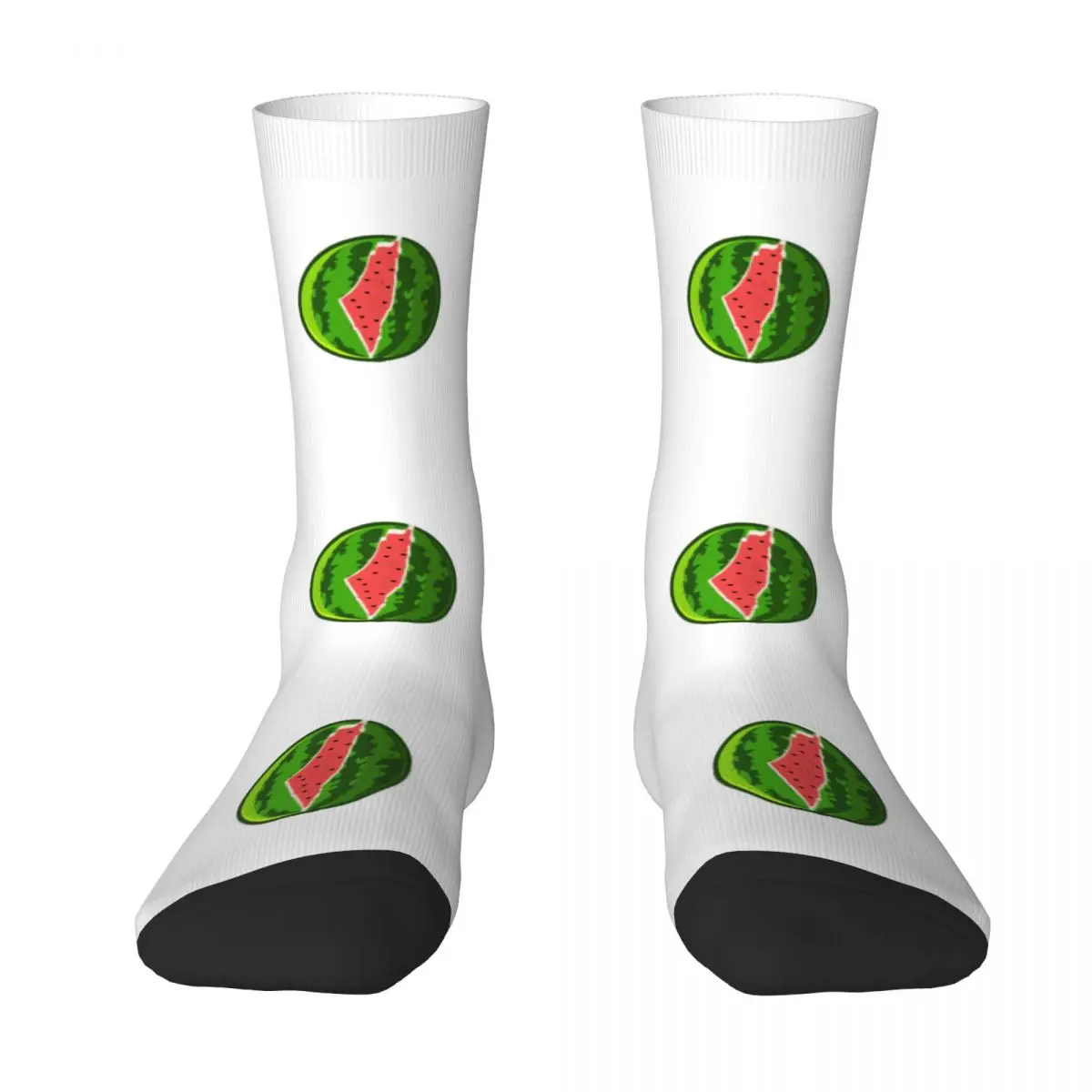 Palestine Watermelon Socks Harajuku Desgin Casual Youth Mid Stockings Large Chemical Fiber Home Elastic Socks