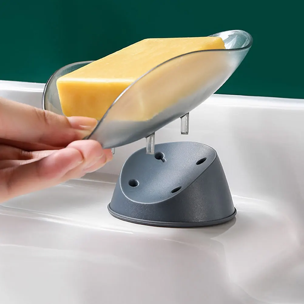 

2pcs Soap Storage Box Water Draining Rack Space Saving Bathroom Shelf Soap Holder Household Supply High Cost Performance