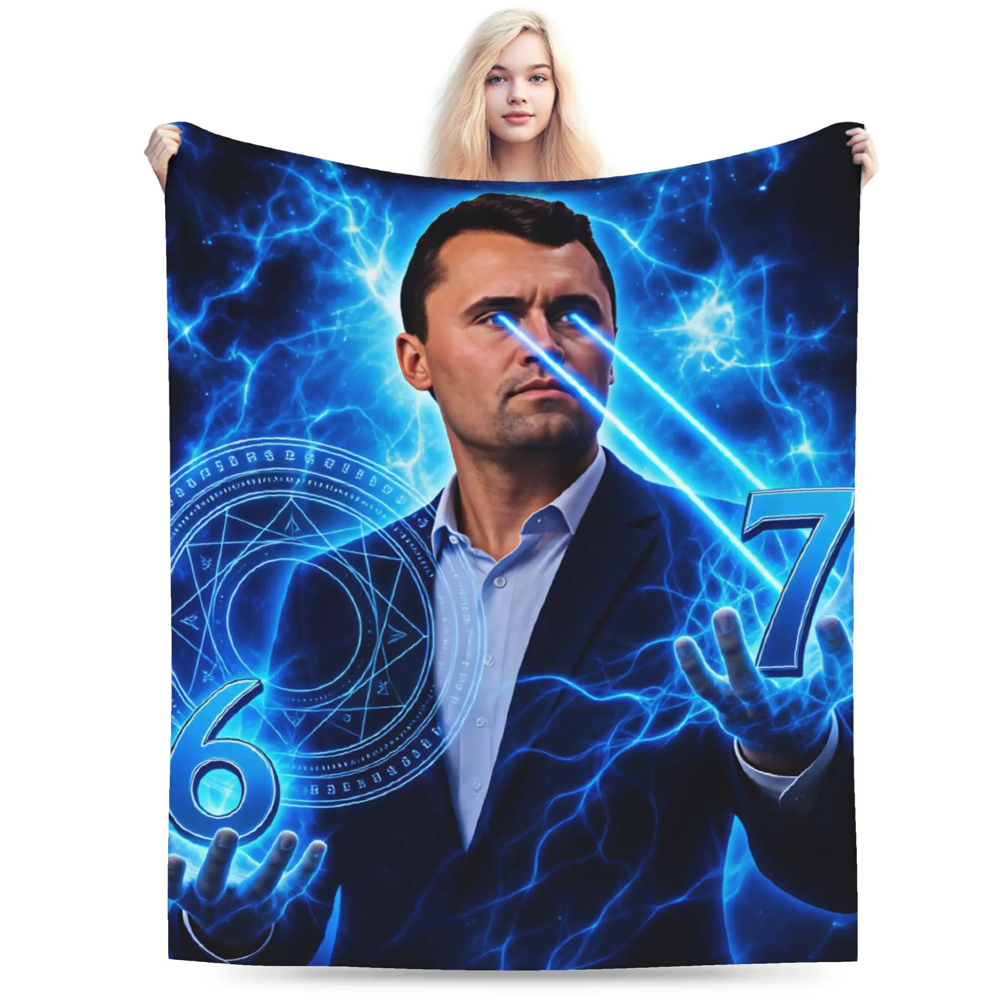 Super Warm Blankets Kids Travel Funny Charlie Kirk Throw Blanket  Flannel Bedspread For Living Room Street Trend Sofa Bed Cover