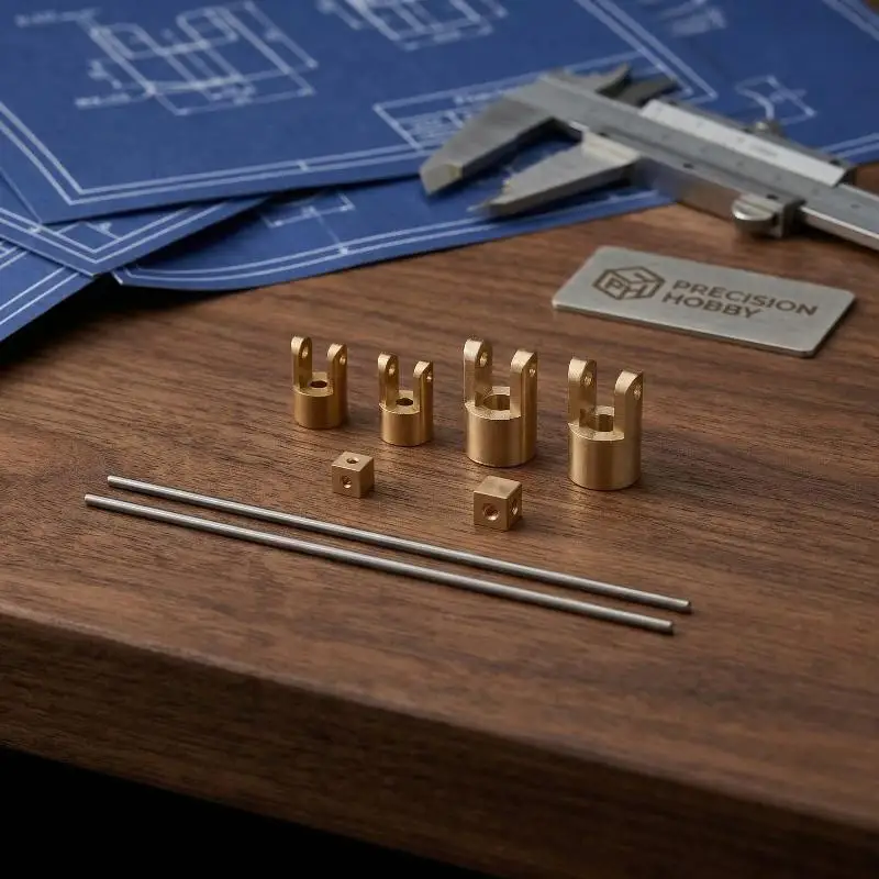 Universal Joint Coupling Shaft Brass OD 2mm 1mm Flexible Through Hole Connector for Electronics Prototyping Mechanics
