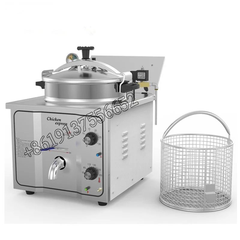 

Pressure Fryer High Voltage American 110v Commercial Stainless Steel Electric Heating Tabletop Fried Chicken Stove Pot