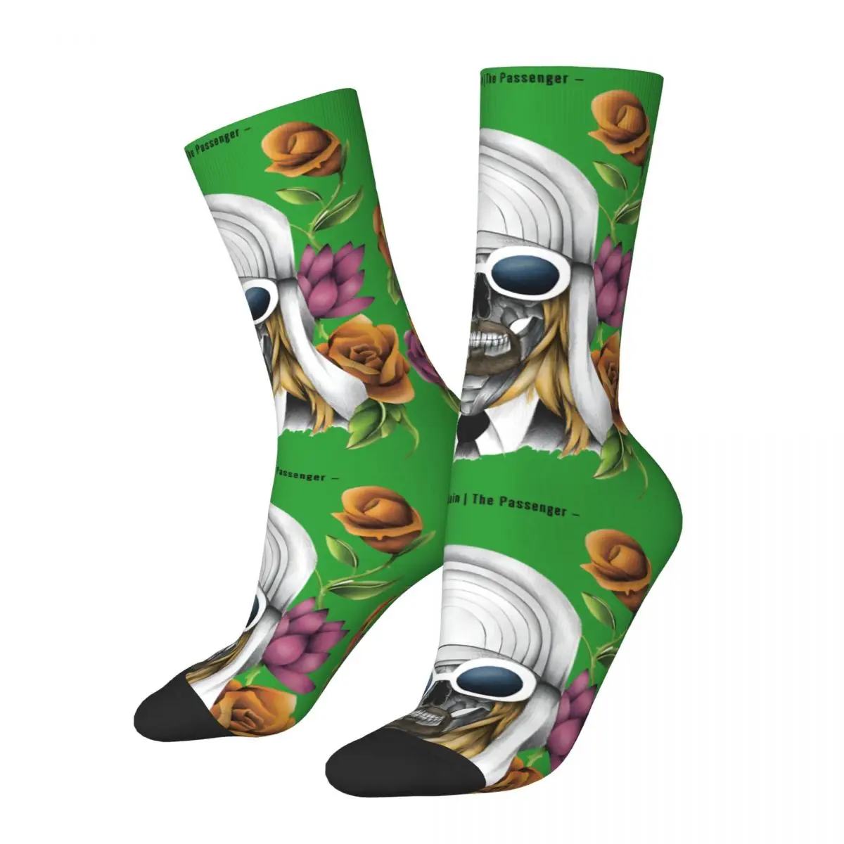 Hip Hop Retro The Passenger X Crazy Men's compression Socks Unisex Utero Harajuku Pattern Printed Funny Novelty Crew Sock Gift