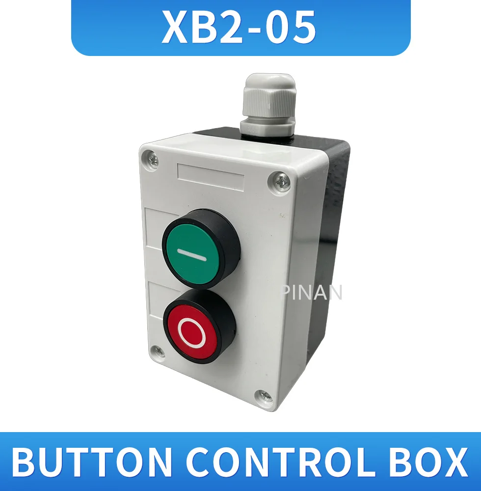 AC 660V 10A Momentary I/O Red Green Sign NO NC Push Button Switch Station