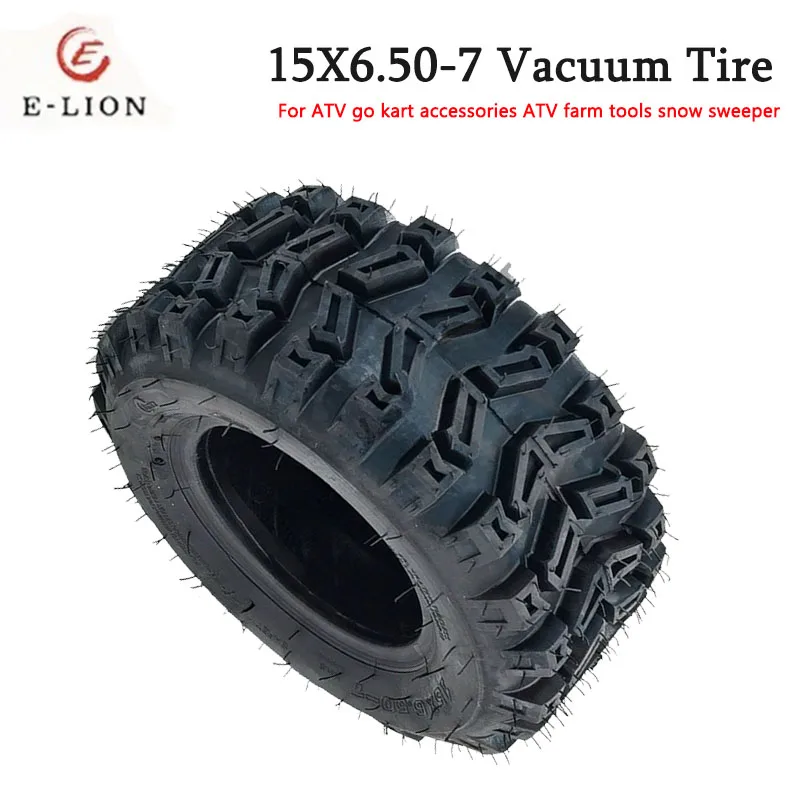 

15x6.50-7 tubeless tire off-road tire for ATV go kart accessories ATV farm tools snow sweeper 15x6.50-7